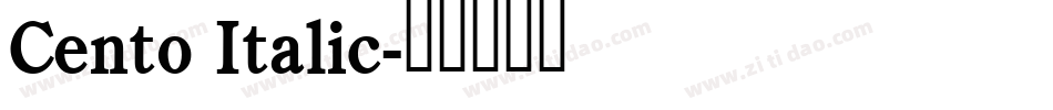 Cento Italic字体转换